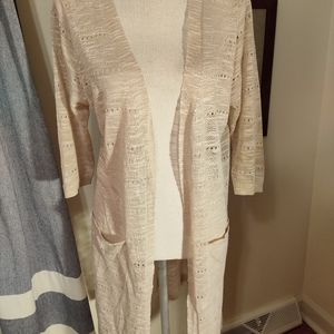 Light weight open cardigan duster
